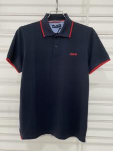 เสื้อโปโลติดกระดุมแขนสั้นสำหรับผู้ชาย, เสื้อโปโลเข้ารูปปกติสวมใส่สบายเนื้อผ้าฝ้าย100% - Product Image 2