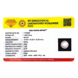 สร้อยคอมุกน้ำจืดธรรมชาติ 8.1 กะรัต รูปทรงกระดุมหลากสี  สีขาว - Product Image 3