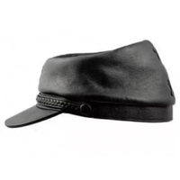 Kepi de lana con visera de cuero Sombreros de lana de alta calidad Hechos a mano Personalizados Hombres Sombreros civiles y suministro de sombreros