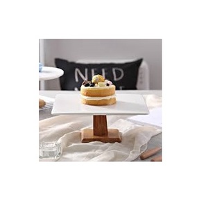 Support à gâteau en marbre et bois de qualité standard, produit solide, vaisselle de luxe créative, support d'exposition, taille personnalisable et vente - Product Image 1