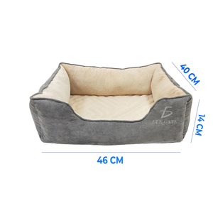 Cuccia XL Grande per Cani e Gatti, Resistente e Imbottita, a Tenda Rettangolare, in Bambù e Rattan a Righe, Prodotti per Animali Domestici in Scatola - Product Image 3