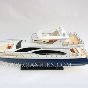 Gia Nhien Fabricant Approuvé Conception Personnalisée quantité minimale de commande Basse YACHT À MOTEUR AZIMUT 82-COQUE BLEUE PEINTE-BATEAU DE VITESSE EN BOIS - Product Image 1