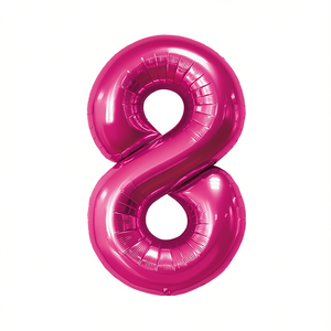 Globos de Fiesta Color Fucsia N8 de 80cm, Paquete de 12 Unidades - Product Image 2