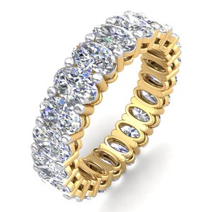 Elegante anillo clásico de oro de 18 quilates para mujer 4.26Cts VS Clarity Lab Grown EF Color Diamond Lujoso Compromiso Regalos de boda para - Product Image 1