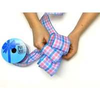 Ruban en organza floral en polyester et soie avec fil métallique pour les fêtes d'anniversaire et de Noël, pour l'emballage de cadeaux - Product Image 2