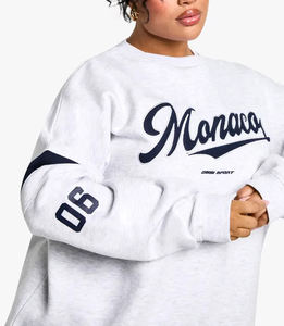 เสื้อสเวตเชิ้ตคอกลมผ้าฟลีซเนื้อหนาคุณภาพสูงสำหรับผู้หญิง สวมใส่ได้ทุกวัน รับสกรีนโลโก้ - Product Image 6