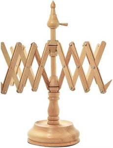 Enrollador de bolas grandes de hilo y soporte de paraguas de ganchillo Swift para mesa, herramientas de bobinado para tejer a mano, enrollador de madera de haya de lana y Swift - Product Image 5