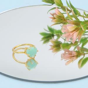 Most Selling Amazonite Heart Carving <b>Ring</b> Handmade Green <b>Crystal</b> Wedding and Party Love <b>Ring</b> for Your Special One! - Product Image 1