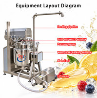 Cuve de mélange émulsifiante en acier inoxydable 300L avec homogénéisateur pour crème et lotion cosmétiques