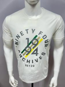 Trendy <b>White</b> Cotton Graphic Design T-<b>Shirt</b> for Men Casual <b>Short</b> <b>Sleeve</b> Round Neck Printed Clothing Made of Polyester/Cotton - Product Image 5