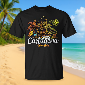 Camiseta de Recuerdo de Vacaciones en Cartagena, Colombia 2025 - Product Image 3