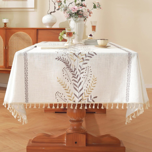 Mantel de Lino Tejido Personalizado al por Mayor para Bodas y Fiestas - Mantel Bordado Ecológico y Duradero de Fabricante - Product Image 1