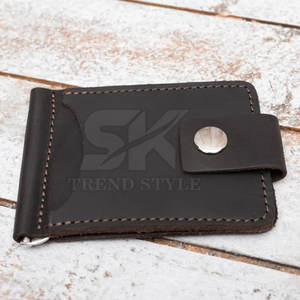 Porte-monnaie fin en cuir véritable personnalisable, couleur personnalisée, pour hommes d'affaires - Product Image 2