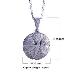 สร้อยคอจี้เพชรโมอิสซาไนต์ VVS แบบสั่งทำพิเศษ ดีไซน์บาสเก็ตบอล เงินแท้ 925 แฟชั่นทันสมัย ราคาประหยัด - Product Image 5