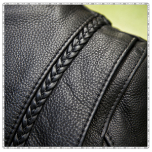 Chaqueta de cuero de motocicleta aprobada por CE para Mujer | Chaqueta de motociclista duradera con estilo | Chaqueta de cuero para montar - Product Image 5