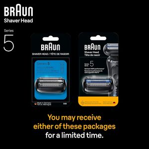 Cabezal de Repuesto para Afeitadora Eléctrica Braun Serie 5, Compatible con las Afeitadoras Serie 5 de Nueva Generación, 54B, Negro - Product Image 4