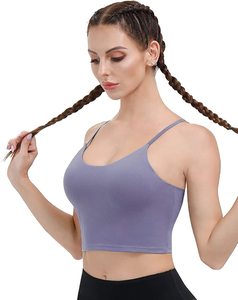 Sujetador deportivo personalizado de nailon y LICRA para mujer, Top transpirable de secado rápido, OEM de fábrica, venta al por mayor - Product Image 2