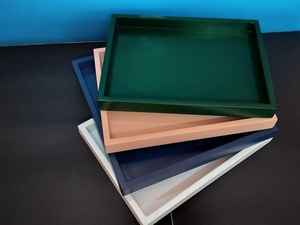 Vaisselle décorative rectangulaire en bois massif véritable naturel, plateau de service à fruits, plateau de service à café, plateau de service à café - Product Image 2