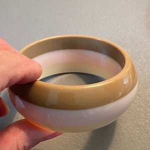 Punk Coffee Resin Bangle Chunky <b>Acrylic</b> Bracelet Retro <b>Jewelry</b> for Women - Product Image 2