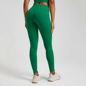 Women's High Waist Butt Lifting Yoga Pants Custom Logo <b>Gym</b> <b>Leggings</b> <b>Tummy</b> <b>Control</b> Fashion Solid Pattern Spandex/Nylon <b>Leggings</b> - Product Image 4