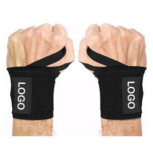 Enveloppes de poignet d'haltérophilie et sangles pour dames et hommes, sangles d'entraînement de gymnastique de Fitness avec Logo personnalisé - Product Image 1