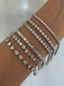 Bracelet tennis de luxe entièrement serti de diamants, diamants de laboratoire, bijoux hip-hop, argent 925 personnalisé, pour hommes et femmes, vente en gros - Product Image 3