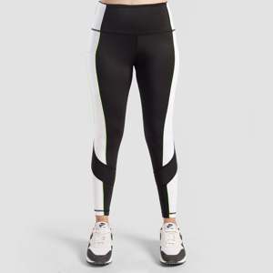 Sync Sports Wear Flex Leggings High Waist Breathable Elastic Closure Plus Size Black with Side Stripe Decor Sizes XS to XL - Product Image 1