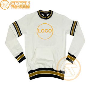 Sudadera de lana de algodón Alfa de alta calidad bordada Phi Fraternity Sorority diseño transpirable pulóver cultivo personalizado hombres - Product Image 1