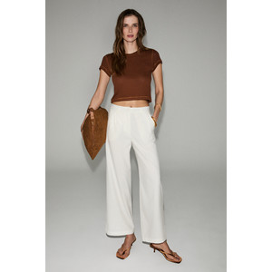 Pantalon large tissé texturé doux pour femme GRIMELANGE PRETTE - Product Image 5