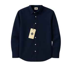 2025 recién llegados camisa Formal de satén de algodón 100% para hombre cuello vuelto manga larga un solo botón Color sólido de talla grande - Product Image 2