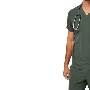 Scrubs pour infirmières hospitalières de qualité supérieure en polyester tricoté disponible dans toutes les couleurs et tailles faciles à porter en gros - Product Image 3