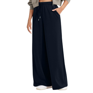 Pantalons de survêtement évasés de style streetwear pour femmes, vêtements décontractés respirants, meilleur produit, pantalons de survêtement évasés unis pour femmes - Product Image 3