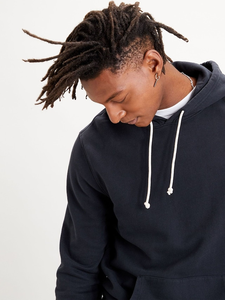 เสื้อมีฮู้ดผู้ชายขนาดใหญ่สไตล์สตรีทแวร์ใส่สบายและมีฮู้ดผ้าฝ้ายแบบพรีเมียมสีดำ - Product Image 2