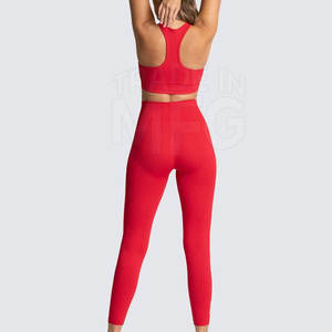 High Quality Seamless Lightweight Women's Yoga Set 2-Piece Fitness Wear Long Sleeve <b>Leggings</b> & Shorts for Workout and Running - Product Image 3