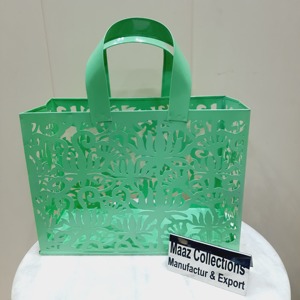 Best Selling Handmade Metal Designer High Quality <b>Green</b> Gift Hamper <b>Basket</b> Home Kitchen Use Folding Design Wholesale Supplier - Product Image 3