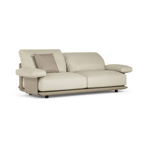 Sofá de Cuero Blisscape Premium de 2 Plazas, Estilo Rústico Cuadrado con Estructura Metálica, Tapizado en Cuero Genuino, Juego de Muebles para el Hogar - Product Image 2