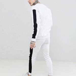 Pantalon de survêtement de qualité supérieure pour hommes fabricant de sweat à capuche zippé surdimensionné personnalisé survêtement pour hommes ensemble deux pièces blanc lourd à jambes larges - Product Image 3