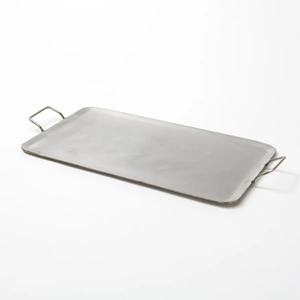 Bandeja DE SERVICIO DE METAL DE mejor diseño Bandeja de servicio de ensalada y aperitivos de aluminio con acabado dorado Bandeja de servicio de café de metal de forma irregular - Product Image 6