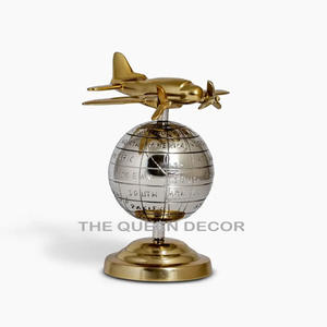 Nouvel Arrivage Luxe Aluminium Métal Or Finition Ornement Bureau Sculpture Décorative Accessoire de Décoration de Maison - Product Image 6