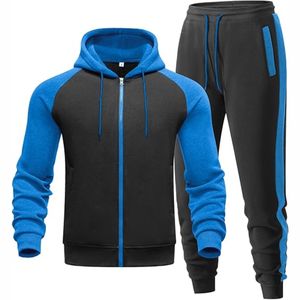 Logo personnalisé hommes haute qualité fermeture éclair sweats à capuche avec poches ensemble pantalon de gym pulls décontractés imprimé tricoté Jogging survêtement - Product Image 1