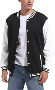 Chaqueta acolchada informal con logotipo personalizado para hombre, prendas de vestir gruesas y cálidas para exteriores, chaquetas universitarias con cremallera y soporte para otoño - Product Image 4