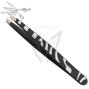 Venta al por mayor de fábrica, pinzas puntiagudas para cejas de acero inoxidable, pinzas para pestañas profesionales, embalaje y color personalizados - Product Image 3