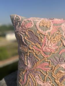 Luxury Decorative Sustainable Azo Free 45x45 Cm Beautifully Embroidered Cotton Cushion Covers at Best Wholesale Prices - Product Image 4