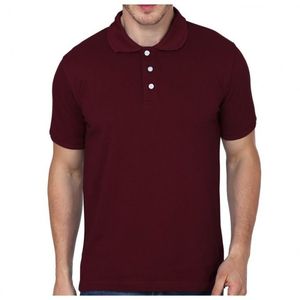 Chemise pour homme en coton tricoté anti-rides couleur bordeaux à manches courtes, personnalisable, vente en gros, Bangladesh - Product Image 6