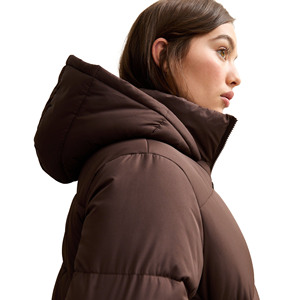 Chaqueta acolchada transpirable a prueba de viento impermeable de poliéster 100% ecológica para mujer, mangas con cuello desmontable para Otoño/Invierno - Product Image 4