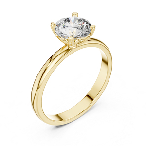 แหวนเพชรทรงกลมสีโรสโกลด์ 14K สำหรับผู้หญิง |   แหวนเพชรสำหรับงานปาร์ตี้ |   เพชรที่เพาะเลี้ยงใหม่ - Product Image 6