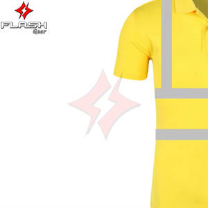Polo de Seguridad para Hombre, Alta Visibilidad, Reflectante, con Bolsillo, Manga Corta, Transpirable, Poliéster, ANSI Clase 1, Impermeable, con Logotipo Personalizable, Ropa de Trabajo - Product Image 5