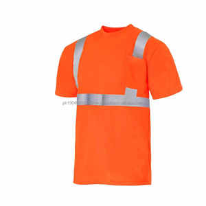 Camisetas de Trabajo de Seguridad Reflectantes 100% Algodón, Alta Visibilidad, Ropa de Construcción, Tejido de Punto - Product Image 5
