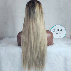 24 pouces 100% brut vietnamien Ombre couleur os droit perruques de cheveux humains Double dessiné longue longueur Vietnam vendeur - Product Image 3