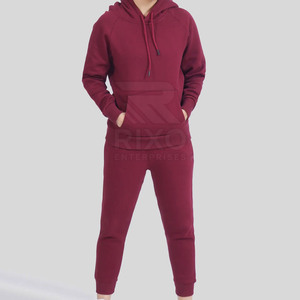 Fournisseur direct d'usine, logo personnalisé, sweat à capuche uni, 100% coton, survêtement de sport pour femmes de haute qualité - Product Image 1